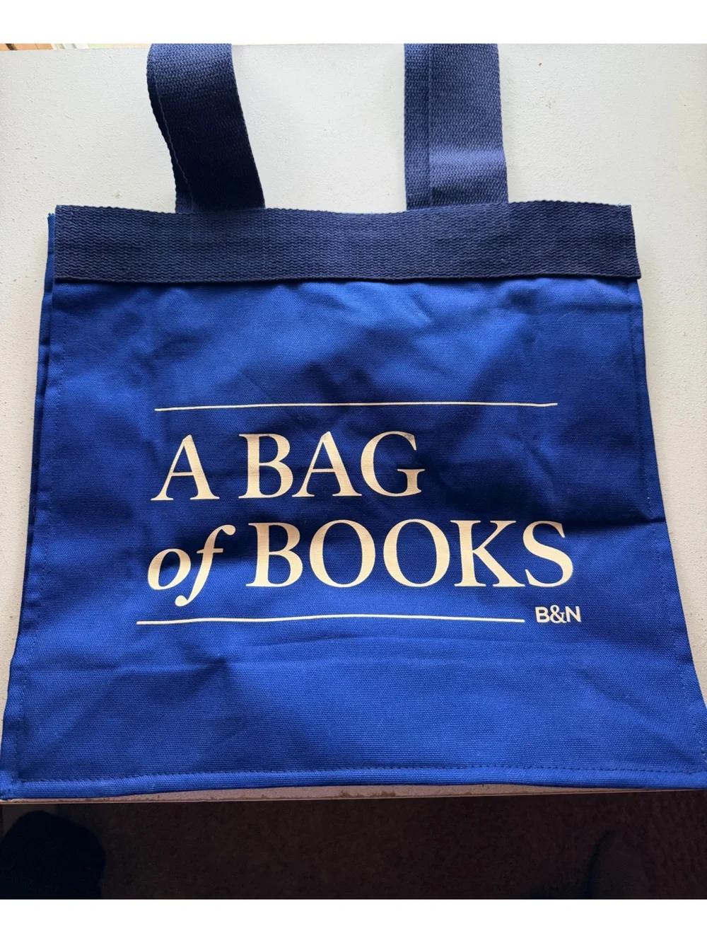 Blue 'A Bag of Books' Tote Bag
